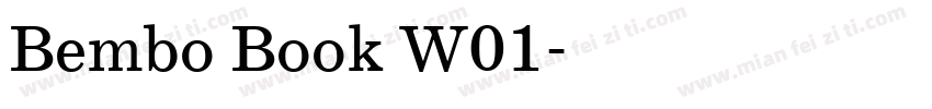Bembo Book W01字体转换
